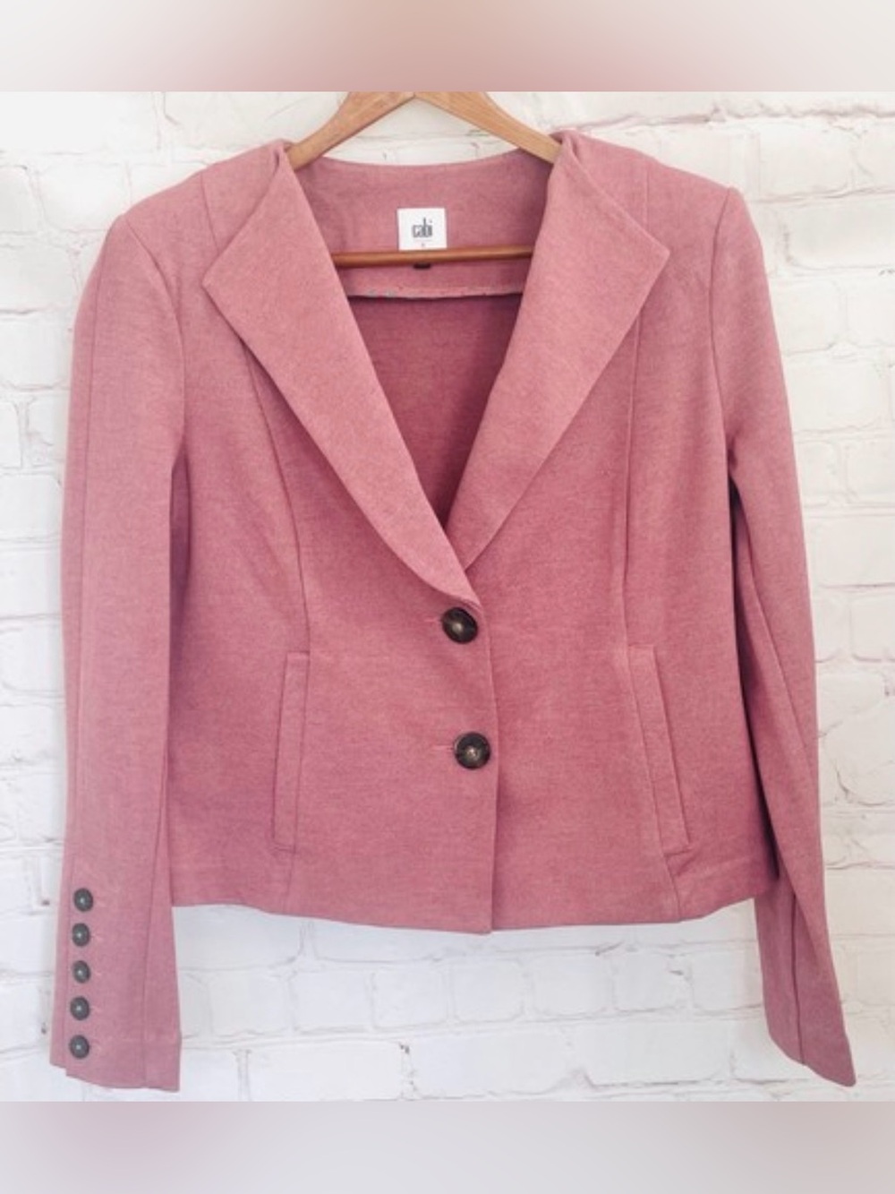 CAbi Applaud Jacket Pink Quartz Blazer Style 3550 Size 2